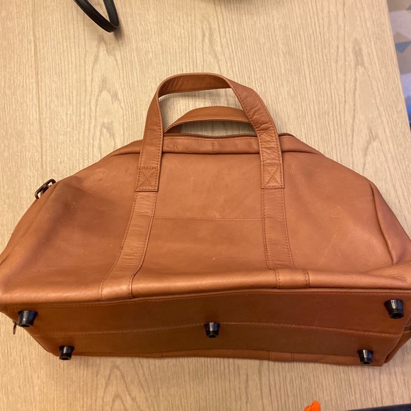 mens leather overnight bag